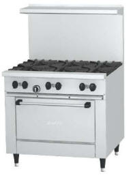 X36-6R Shown - X Series - Notice the 2 piece top grate for open burners
