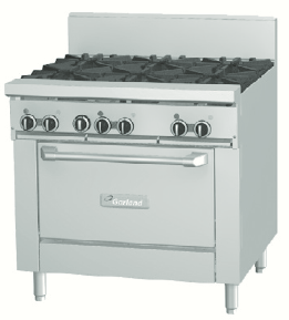 GF36-6R Shown - GF Series - Notice flame failure protection on all burners