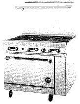 P-6-26 Shown - P Series - Notice the chrome knobs, logo and wide panel right of the oven
